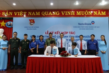 Tỉnh Đoàn và Ngân hàng TMCP Công thương Việt Nam chi nhánh Bình Phước ký kết hợp tác giai đoạn 2022 - 2025